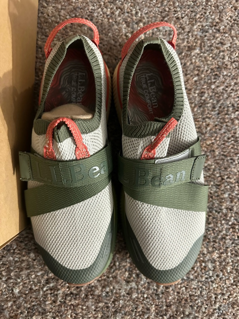 L.L. Bean Women’s  Dirigo Olive & Light Gray Slip-On Active Shoes